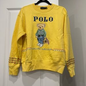 Yellow Polo embroidered sweatshirt